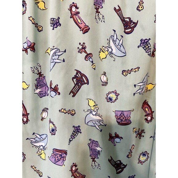 Torrid Disney Alice In Wonderland Flutter Sleeve Blouse Georgette‎ Aqua Green 1X - Picture 5 of 13